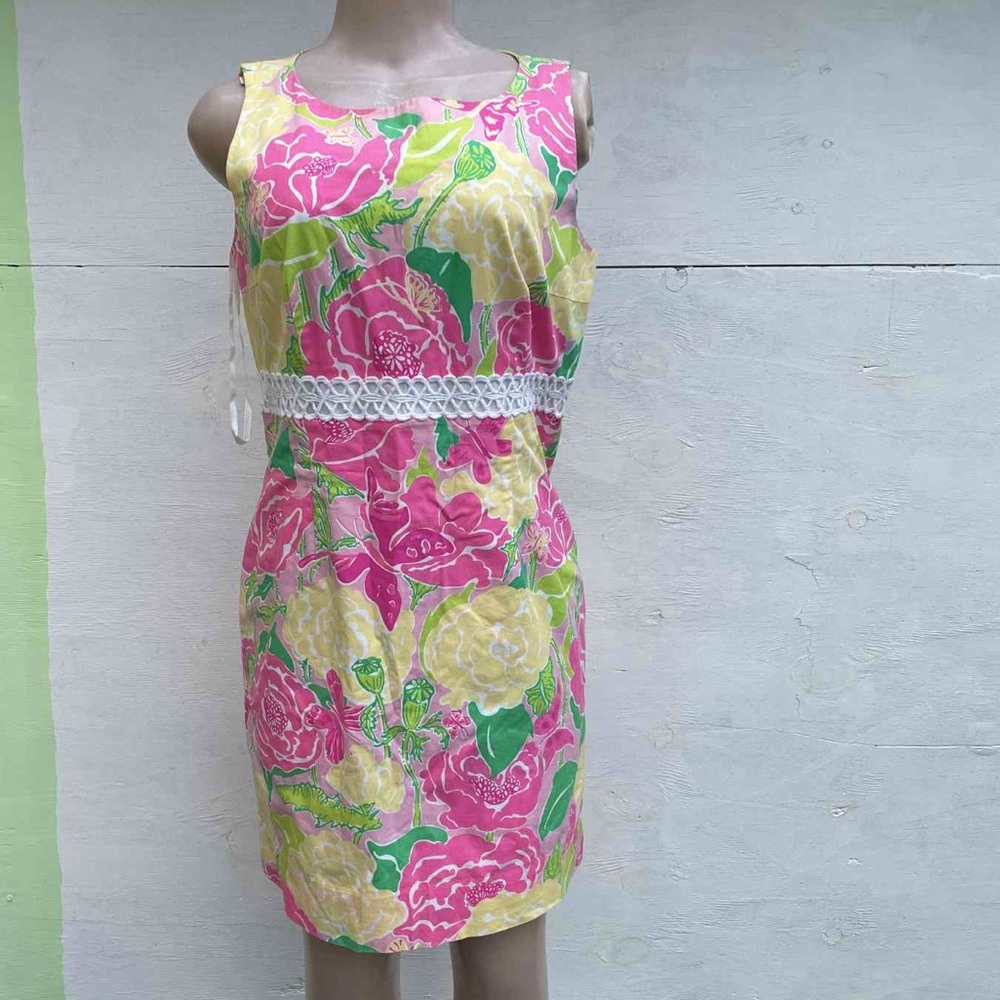 Lilly Pulitzer Pink and Green Floral Dress